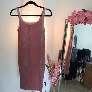 Zara Suede blush Dress SMALL